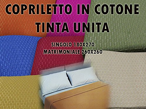 Copriletto per letto matrimoniale di puro cotone in piquet 275x280 cm