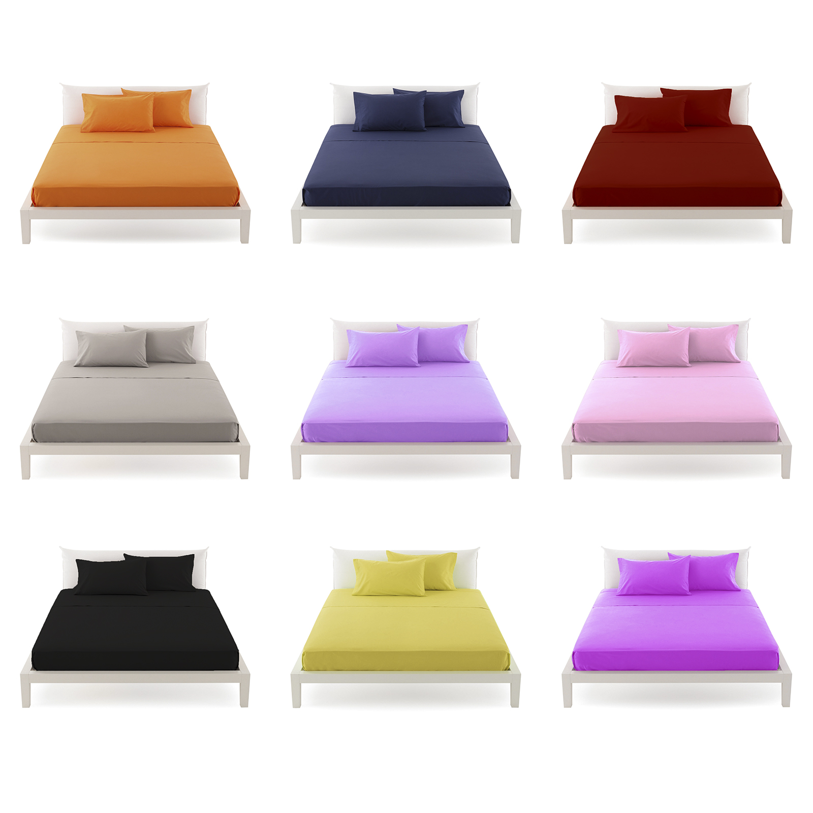 Full Cotton Sheets 1 square solid color